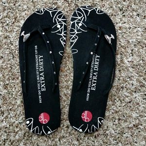 Black Martini Flip Flops