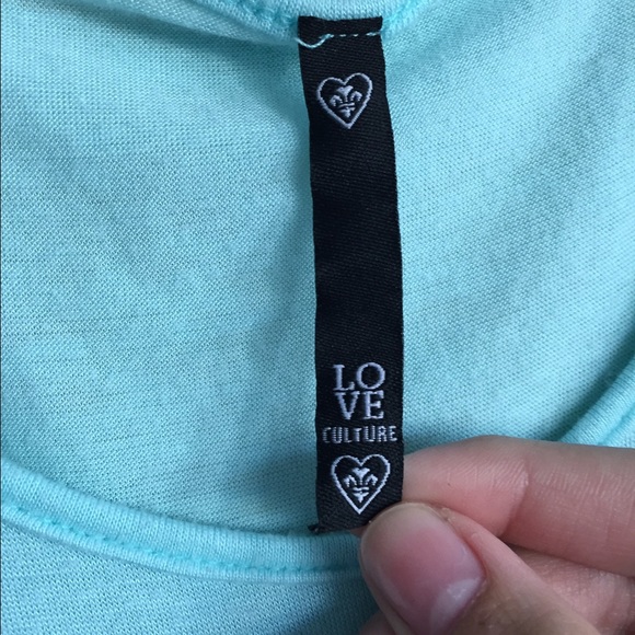 Blue cropped Tanktop - Picture 2 of 3