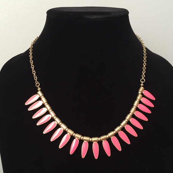✨HP✨ Edgy gold and hot pink "Bullet" necklace - Picture 2 of 5