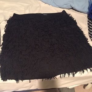 Black Torrid Fringe Skirt