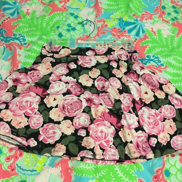 f21 skater skirt floral