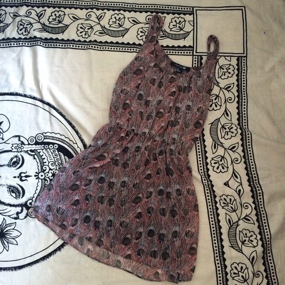 Forever 21 Bohemian peacock print dress