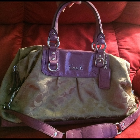 Large coach signature bag