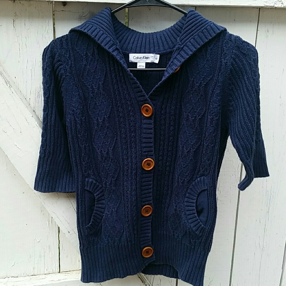 Calvin Klein Cable Knit Cardigan - Picture 2 of 3