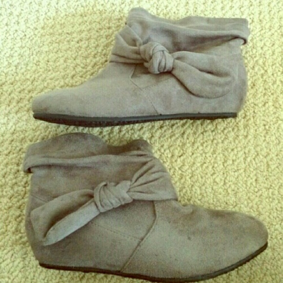 Grey ankle boots
