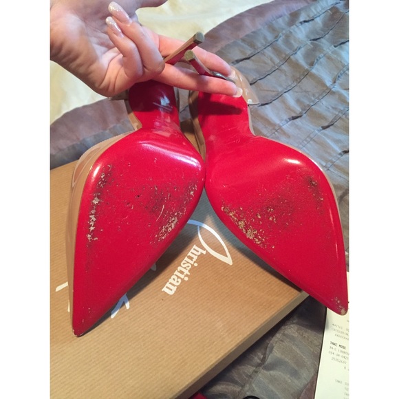 🚫SOLD🚫 AUTH nude Christian Louboutin Iriza heels - Picture 3 of 4