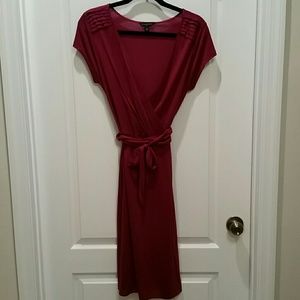 Magenta Pink Wrap Dress