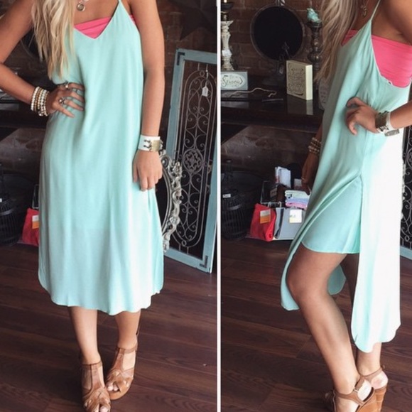Mint green dress