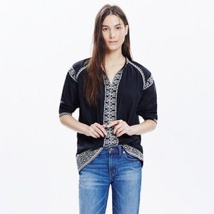 NWT Madewell Embroidered Tassel Shirt