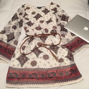 Feathers dress with belt