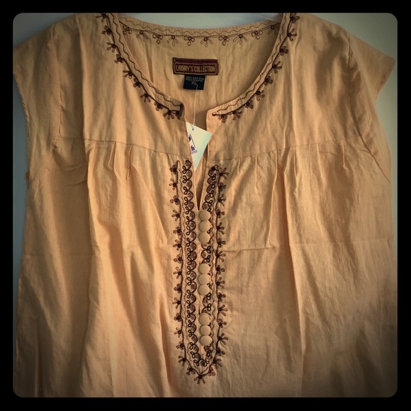 NWT Lakhay's Collection Boho Cotton Tie Top