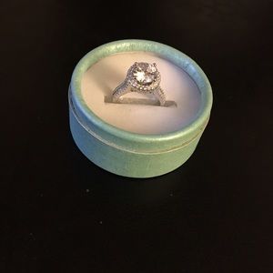 Crystal Zircon Engagement .925 Sterling Silver