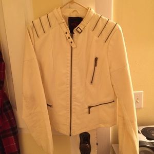 White leather jacket