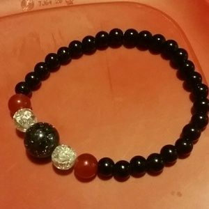 Handmade glass bead bracelet