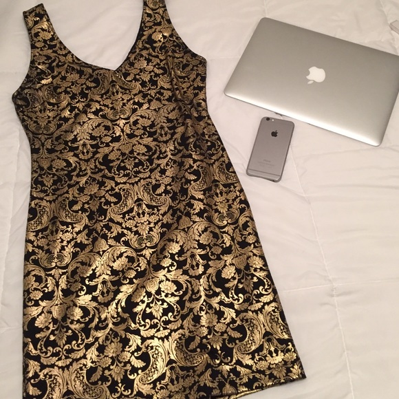 Black and gold Homecoming dress