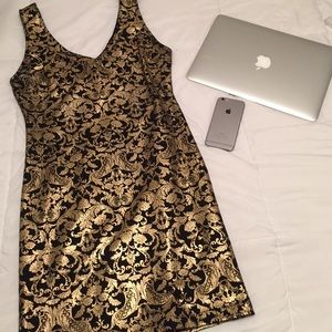 Black and gold Homecoming dress