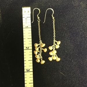 Sterling silver freshwater pearl earrings.