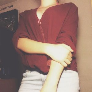 Hollister Burgundy Croptop