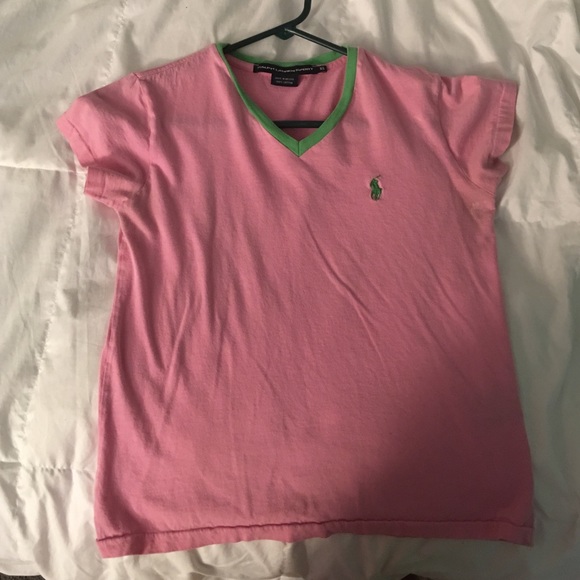 Pink Polo v-neck.