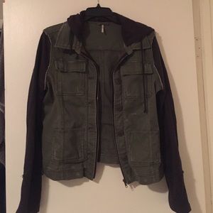 Free people knit hooded jacket size medium