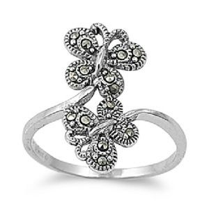 Butterfly Ring w/ Marcasite
