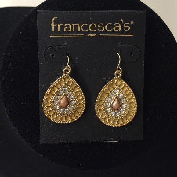 Gold tone earrings