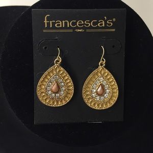 Gold tone earrings