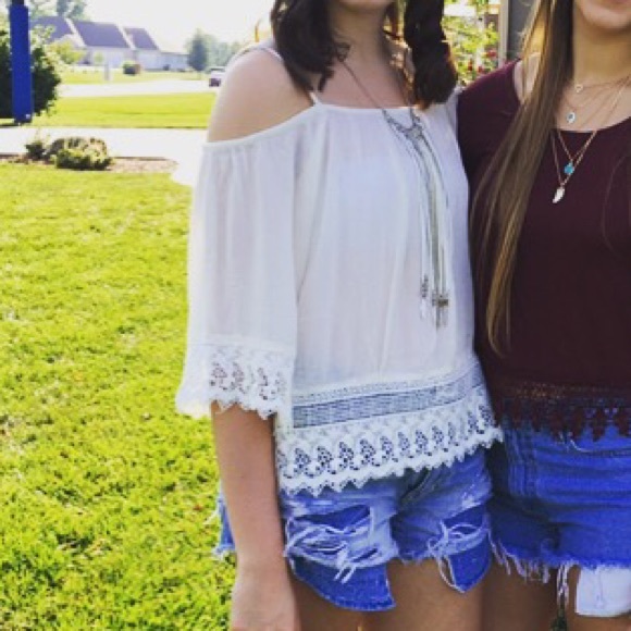 AE cold shoulder shirt