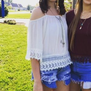 AE cold shoulder shirt