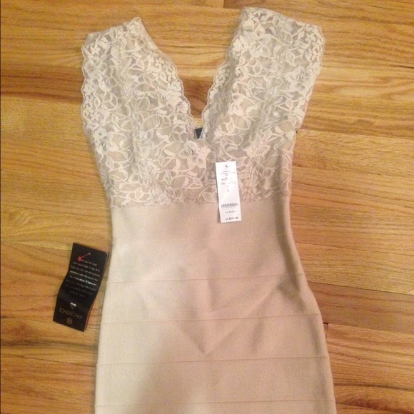 Bebe Downtown Cutout Lace Twofer Ban Dress - Picture 3 of 4