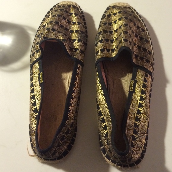 Soludos canvas printed espadrille flats