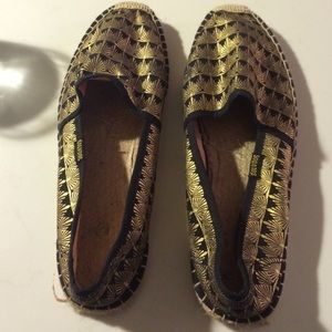 Soludos canvas printed espadrille flats