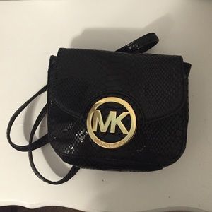 Michael Kors Snakeskin Black Crossbody