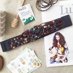 Anthropologie Beaded Belt