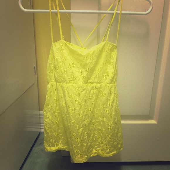 Anthropologie Size 10 Yellow Spaghetti Strap top