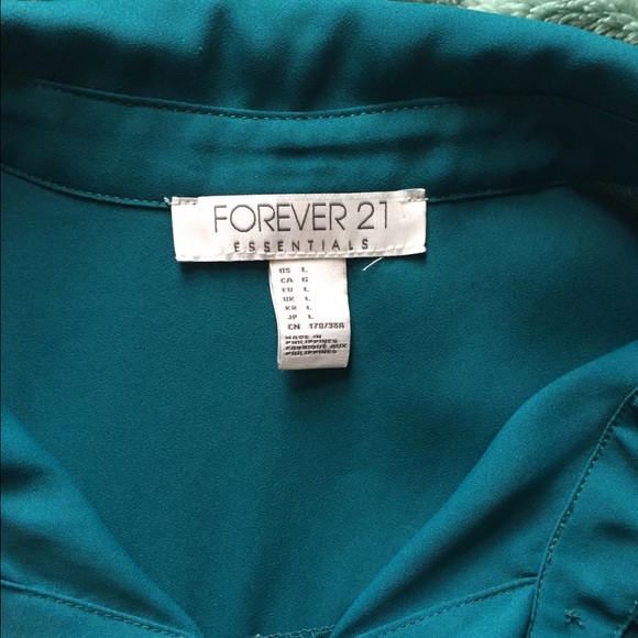 Turquoise button up - Picture 2 of 2