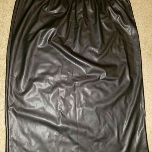 Faux leather skirt