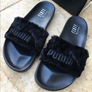fenty puma slippers black