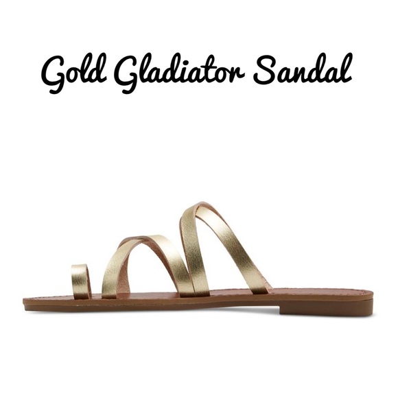 Gold Gladiator Sandals.