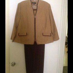 3pc brown suit