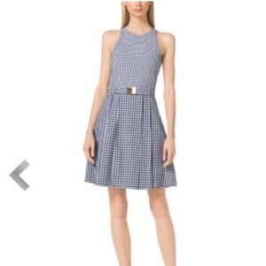 Michael Kors belted Gingham dress