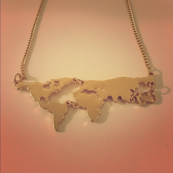 World Map Necklace