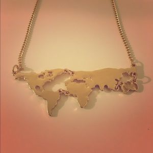 World Map Necklace