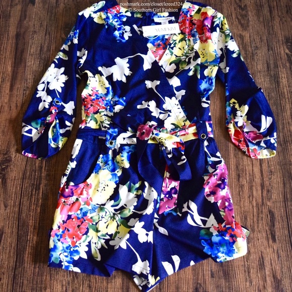 YUMI KIM Romper Liz Floral Printed V Neck Jumpsuit - Picture 3 of 4