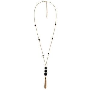 Black Tassle Necklace.