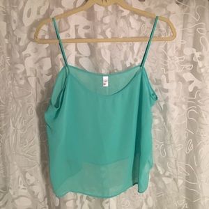 Sheer top that can be worn with a bandeau