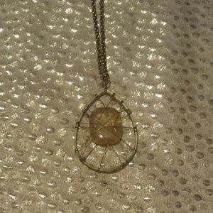 Cool Caged Stone Necklace