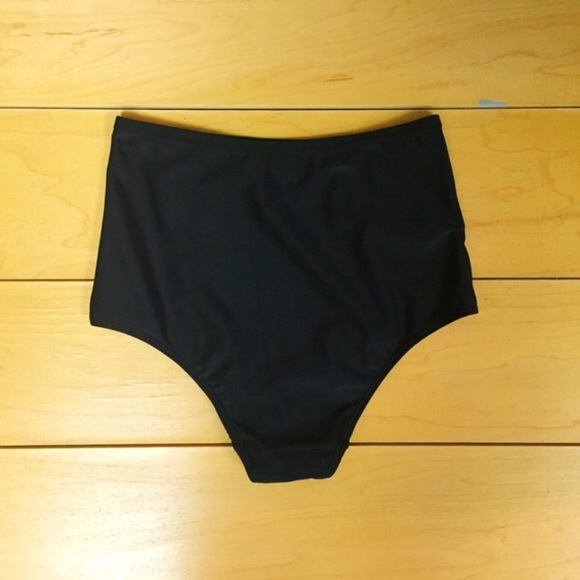 Black high waist swimsuit bottoms - Picture 2 of 2