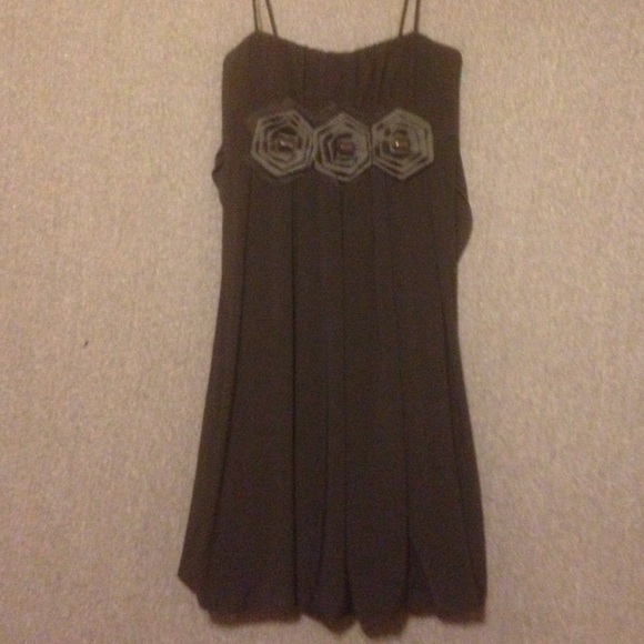 Black mini dress with straps