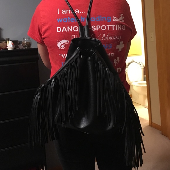 BLACK VICTORIA SECRET BACKPACK